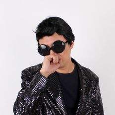 Bolsa negra Handsomini para fiesta, disfraz de Robot estampado luminoso con pelo para eventos de cocina para baile y baile de salón - Product Image 1