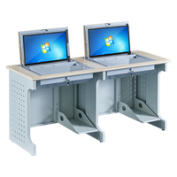Nouveau bureau d'ordinateur moderne pour école/atelier avec écran LCD rabattable et hôte externe 011