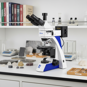 <span class=keywords><strong>Microscope</strong></span> polarisant MSD-S690 à système <span class=keywords><strong>optique</strong></span> infini, <span class=keywords><strong>lumière</strong></span> <span class=keywords><strong>transmise</strong></span> et réfléchie pour l'analyse des cristaux et des matériaux - Product Image 1