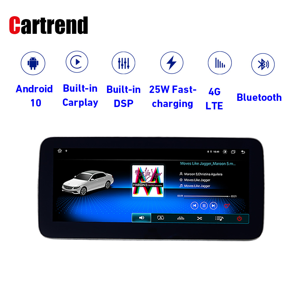 Android 10 A B C E GLA GLB GLC GLE XVカーナビゲーションタッチスクリーンヘッドユニットステレオシステムCarPlayRadio