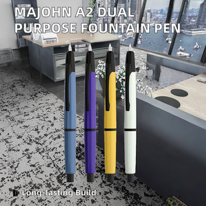 أقلام حبر جاف أسود غير لامع من MAJOHN A2 OEM أقلام حبر جاف مزدوجة الغرض للتمرين على وضعية الجسم وأقلام بلاستيكية مزدوجة - Product Image 4