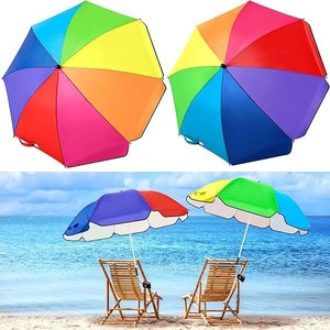 Parasol portable de 44 pouces pour chaise de plage, fauteuil roulant réglable, en tissu anti-collision, en alliage d'aluminium, pour terrasse extérieure - Product Image 1
