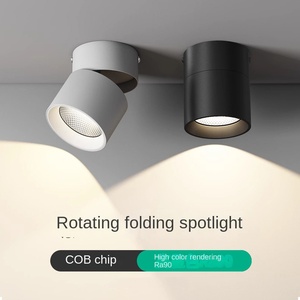 Arandela de pared montaje en superficie foco 15W 25W galería interior techo cabeza móvil ajustable Dali regulable COB LED foco - Product Image 2