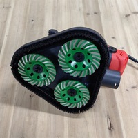 Meuleuse de sol portative à 3 têtes pour béton et époxy avec aspirateur intégré