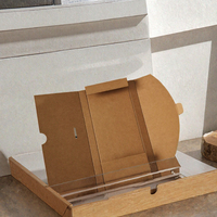 Boîtes repas écologiques biodégradables réutilisables en papier kraft YBLPAK avec couvercles transparents, compatibles micro-ondes et sucre, pour emporter