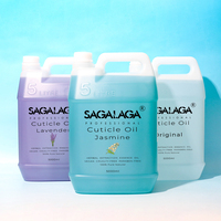 SAGALAGA 14 parfums huile de jojoba pour huile de réparation des ongles hydratante vitamine E huile de cuticule professionnelle revitalisante 5 litres