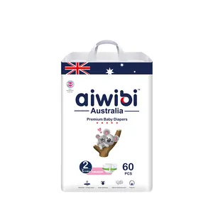 Aiwibi Austrália Soft Care Alta Qualidade Fralda Descartável Importação Fraldas Baby Fraldas Atacado