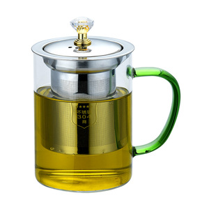 High Borosilicate Glass Teacup With Lid And Strainer For Home Office Tea Brewing 500Ml Modern Design - Product Image 5