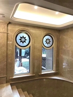 Ventana Fija de Aluminio con Doble Acristalamiento y Diseño de Arco de Alta Gama para Uso en Villas, Iglesias y Hoteles