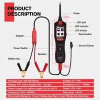 Probador de Circuitos para Automóviles TopDiag P150 12V 24V, Probador de Sistemas Eléctricos Automotrices, Sonda de Potencia, Herramienta de Diagnóstico de Inyectores y Baterías