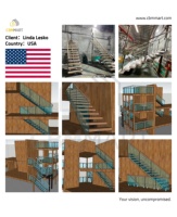 CBMMart Escalier droit à double quille au design de luxe de qualité supérieure pour l'intérieur