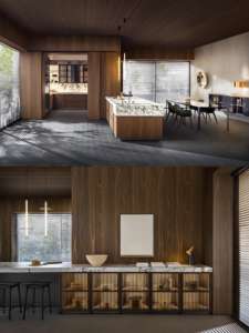 Armarios de cocina de lujo Armarios Organización práctica Interiores lógicos Alta calidad Hogar Gabinete personalizado Juegos de cocina - Product Image 2