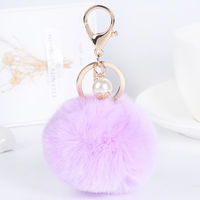 Porte-clés en peluche de dessin animé pour femmes de luxe, artisanat en émail fait à la main avec ours et trèfle à quatre feuilles, forme 3D, pendentif en fourrure