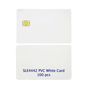 SLE4442ชิปติดต่อบัตร IC ที่มี5/16นิ้ว2แทร็ค Hico แถบแม่เหล็ก2 In 1ว่างเปล่าพีวีซี IC สมาร์ทการ์ดอัจฉริยะ - Product Image 1