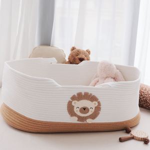 Cesta de mano de seguridad CPC para recién nacidos, cuerda de algodón tejida, portátil, para dormir al aire libre, cuna infantil, almacenamiento de ropa de bebé - Product Image 5