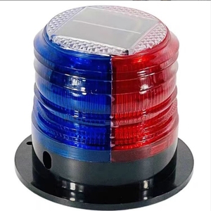 Nuevas luces de advertencia solares marinas/de advertencia de tráfico, LED de iluminación de señal de popa de navegación intermitente - Product Image 4
