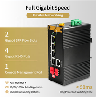Switch industriel géré Lite 6 ports Full-Duplex/Half-Duplex avec prise en charge VLAN, auto-réparation ERPS, QoS 50ms, 12 Gbit/s pour bagages d'aéroport