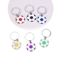 Porte-clés mousqueton en peluche en forme de ballon de football, pendentif souvenir 3D rond, tendance mode, cadeau d'anniversaire