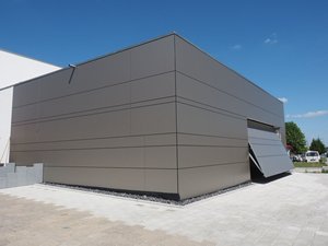 <span class=keywords><strong>Porte</strong></span> de <span class=keywords><strong>garage</strong></span> moderne en acier noir coupe-vent finition villa avec design en polymère et panneau à bascule - Product Image 5