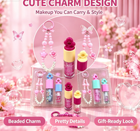 Nouveau lot en gros de porte-clés brillants à lèvres, tubes vides d'huile à lèvres changeante de couleur, cosmétiques à marque privée Sheglan, maquillage en vrac, cadeau
