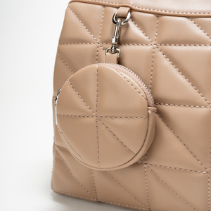 Bolso Bandolera Acolchado de PU, Diseño de Marca Famosa, Pequeño, Moderno, con Cierre de Cremallera, Poliéster Impermeable - Product Image 2