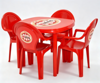 Promotion : Ensemble de mobilier de patio extérieur moderne et imperméable, avec logo de bière imprimé, pour restaurant, bar, marketing, table pliable carrée en plastique