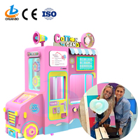 Fabricación eléctrica de fábrica comercial, máquina expendedora automática de algodón de azúcar, máquina de dulces de flores de hilo dental para pequeñas empresas