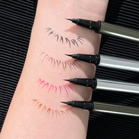 Crayon pour les yeux brun noir personnalisé de marque privée facile à dessiner crayon de maquillage stylo à colle pour les yeux