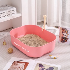 Youcheng Extra <b>Large</b> Mochi Style Cat <b>Litter</b> <b>Box</b> 42x32x12.4cm Semi Enclosed Square Design For Kittens - Product Image 4