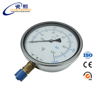 The CX-PG-P 0~40 Mpa 60mm Radial Install Stainless Steel 2.5% High Accuracy Oil Filled Pressure Gauge