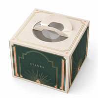 Caja de Cartón Plegable Biodegradable Personalizada al por Mayor para Pasteles, Galletas y Donuts con Logotipo de Marca