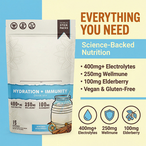 Polvo Electrolítico Hidratante de Marca Privada Directo de Fábrica, Mezcla para Bebida Horchata con Baya del Saúco, 15 <span class=keywords><strong>Sobres</strong></span> Individuales - Product Image 3