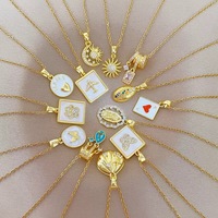 Kalung Liontin Bunga Mutiara Zirkon Emas 18K Baja Tahan Karat 316L Rantai Link Perhiasan Hati Wanita Hadiah Pesta Pernikahan Mewah