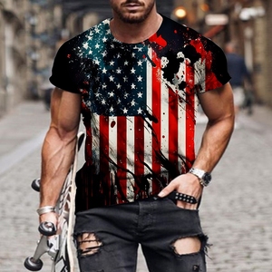 Camiseta americana <span class=keywords><strong>para</strong></span> <span class=keywords><strong>hombre</strong></span>, camiseta de manga corta con diseño patriótico americano con águila y bandera, camiseta de sublimación Premium <span class=keywords><strong>para</strong></span> <span class=keywords><strong>hombre</strong></span> - Product Image 4
