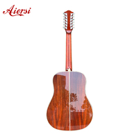 Custom Aiersi Solid Spruce Top 12 String Electric Acoustic Guitar With 4-Band Pickup Glossy 41 Inch Folk String Instrument