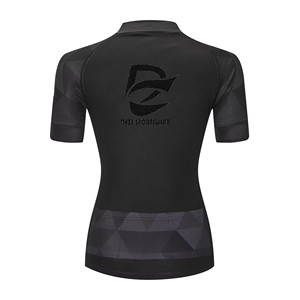 Maillot de Ciclismo DEZE para Mujer, Negro, Corte Ajustado, Manga Corta, Transpirable, de Secado Rápido, Profesional, para Ciclismo de Carretera - Product Image 2