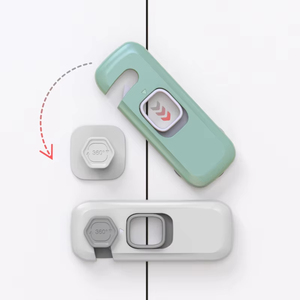 Verrous de sécurité pour armoires, tiroirs et réfrigérateurs pour enfants - Verrous de sécurité anti-pincement en plastique pour bébés - Product Image 1