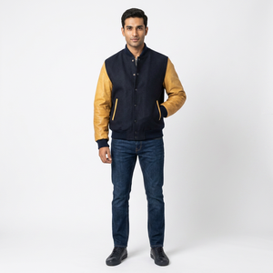 Custom High Quality Breathable Winter <b>Men's</b> <b>Baseball</b> Letterman College Varsity <b>Jackets</b> with Front Logo - Product Image 1