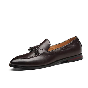 Zapatos Oxford de Vestir Formales de Estilo Italiano Bordados de Calidad Lujosa para Hombre, de Cuero Genuino, Sin Cordones, Hechos a Mano, con Puntera de Acero, para Boda - Product Image 1