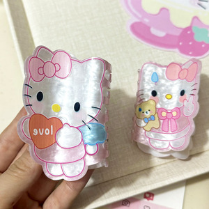 Moderna Molletta per Capelli in Acrilico a Forma di Gatto Cartoon e Artiglio di Squalo per Bambini con Capelli Spessi, <span class=keywords><strong>Accessori</strong></span> per Capelli <span class=keywords><strong>Hello</strong></span> <span class=keywords><strong>Kitty</strong></span> per San Valentino - Product Image 2