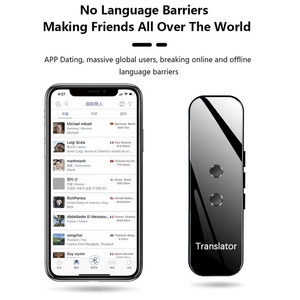 Coque en verre trempé <span class=keywords><strong>pour</strong></span> traducteur de langue intelligent BT 4.2 + 70 langues en veille ultra longue, <span class=keywords><strong>chat</strong></span>, rencontres et traduction de texte - Product Image 3