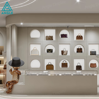 Présentoir Minimaliste pour Sacs à Main Style Nordique – Support de Rangement Gain de Place pour Sacs et Chaussures – Agencement de Boutique de Luxe