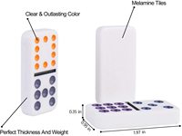 Jeu de dominos double douze en mélamine blanche JUXING avec étui écologique pour le plaisir familial et le jeu éducatif