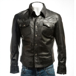 New Style <b>high</b> quality men <b>Leather</b> Jackets Causal Wear <b>Leather</b> Jacket For Men Wholesale Price Fashion - Product Image 3