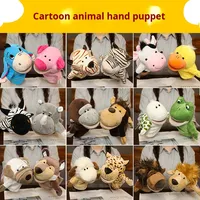 Marionnette à main en forme d'ours, jouet en peluche avec gants, bouche mobile/ouvrable, poupée en coton PP pour l'interaction parent-enfant en maternelle