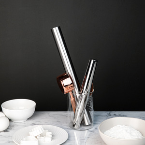 Rouleau à pâtisserie en acier inoxydable 304, argenté, pour la maison, outil de cuisine pour la pâtisserie - Product Image 1