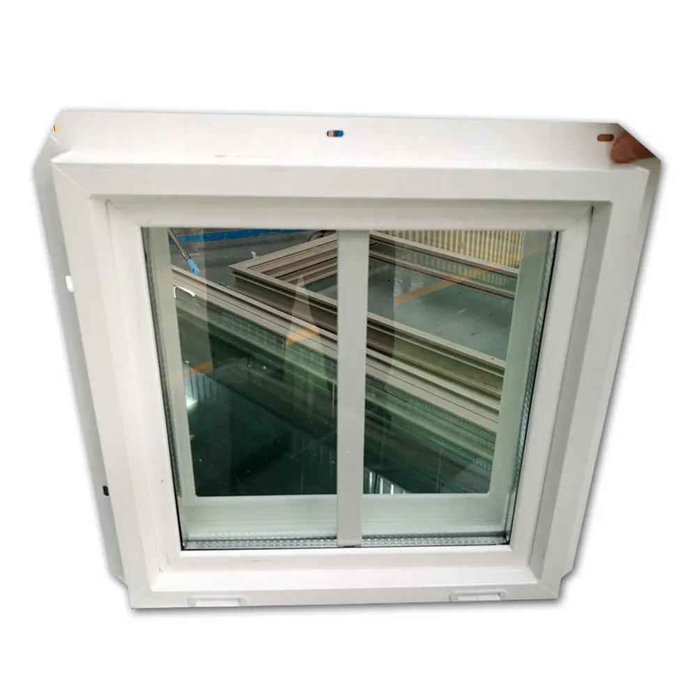 Manufacturer Soundproof Slide Smoothly Double glass Pvc sliding window with customized