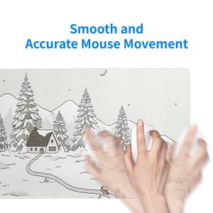 Giáng Sinh Kawaii Phim Hoạt Hình Màu Trắng Anime Non-Slip Cao Su Chơi Game Chuột Pad Bàn Phím Và Bàn Chuột Mat Cho Nhà Văn Phòng - Product Image 3