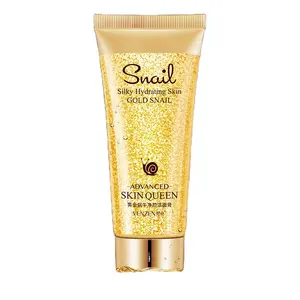 Private label wholesale deep cleaning moisturizing face wash snail Extract 24K gold Facial Foam Cleanser