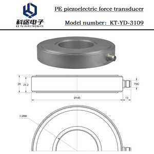 PE Hochpräziser Piezoelektrischer Kraftsensor Wandler Sender Dynamische Stoß- und Quasi-Statische Kraftmessung Überwachung - Product Image 2